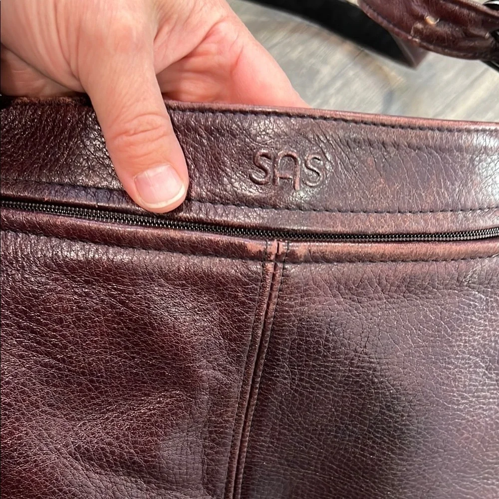 SAS Deep Burgundy Leather Bag